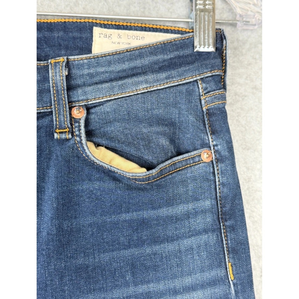 Rag and Bone Stevie Womens Skinny Jeans Size 26 Blue Mid Rise Made in USA - Picture 5 of 16